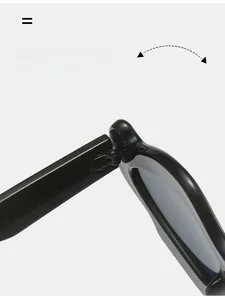 Macro detail of durable metal hinges and 56-18-137 size specs on black sunglasses