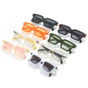 Fashionable oversized square sunglasses set with colorful frames and UV protection lenses