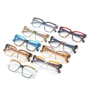 Square TR90 eyeglasses frames collection in various colorful two-tone stylish designs