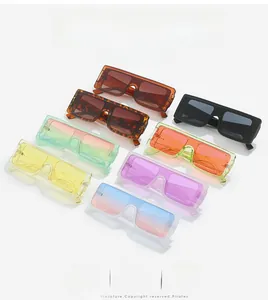 Flat top oversized sunglasses array in multiple candy colors and gradient lens options