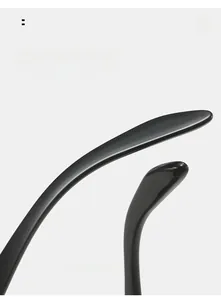 Detailed view of the curved mirror legs on oval sunglasses for a comfortable fit
