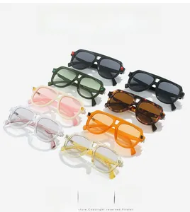 Collection de lunettes de soleil pilote oversize en diverses couleurs et monture rétro