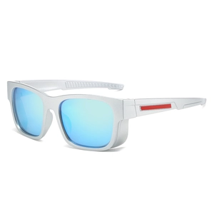 Fashion Sports Square Frame Sunglasses For Men Women PC Frame UV400 Protection Colorful Mirror Lens Cycling Driving Eyewear