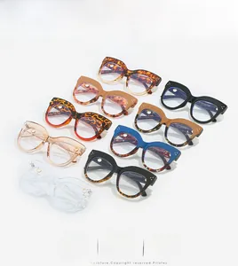 Cat eye glasses frames collection in eight vibrant colors with metal rivet detail
