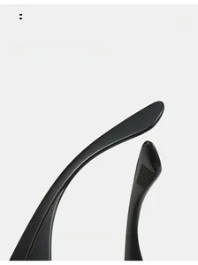 Close-up of curved ergonomic mirror legs on vintage flat top sunglasses