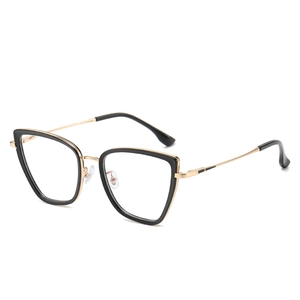 Cat Eye Optical Glasses Frames TR90 Metal Ultra Light Anti Blue Light Fashion Trendy Eyewear For Women Unisex
