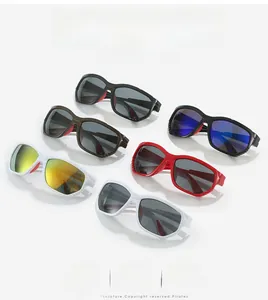 Présentation de lunettes de soleil de sport aérodynamiques en six coloris variés