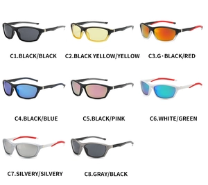 Grille de diverses combinaisons de couleurs pour lunettes de soleil de sport C1 à C8