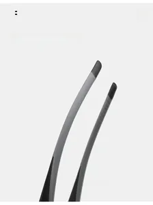 Détail des branches incurvées avec texture antidérapante pour lunettes de sport