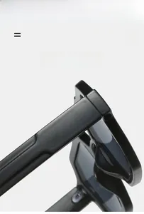 Detail of glossy black frame showing light and super elastic material features