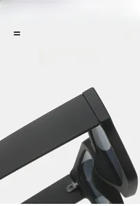 Detailed close-up of matte black frame and sturdy hinge on lightweight square sunglasses