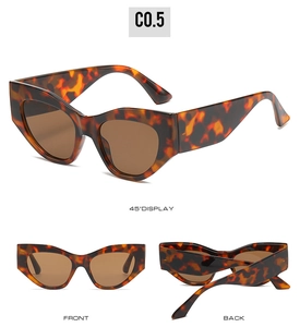 Three views of vintage tortoiseshell cat eye sunglasses with wide temples and UV400 lenses