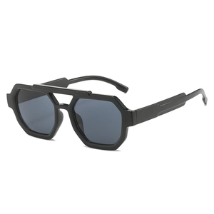 Geometric Square Sunglasses PC Frame UV400 Protection Double Bridge Retro Fashion Travel Outdoor Eyewear For Men Women