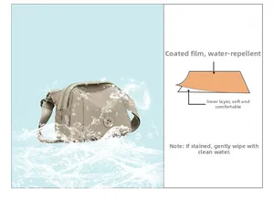 Waterproof nylon shell bag with splash-resistant coating and soft interior lining