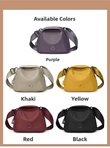 Multiple lightweight oxford shell bags in five colors with adjustable shoulder straps