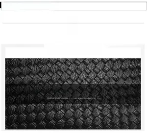 Macro shot of high-quality black PU leather with tight woven texture on the tote bag