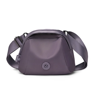 Lightweight purple oxford shell bag with adjustable strap and large capacity for women