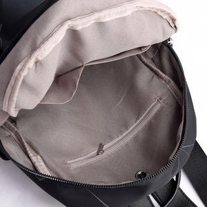 Sac à dos Oxford noir étanche avec grande capacité et poches de rangement internes