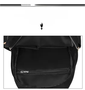 Détail de l'intérieur du sac à dos de voyage avec compartiments de rangement
