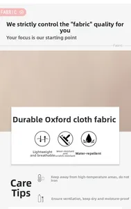 Detailansicht der wasserabweisenden Oxford-Gewebestruktur mit robuster Webart