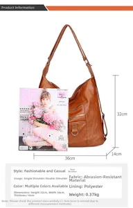 Vue détaillée du sac rétro marron en similicuir avec plusieurs poches zippées