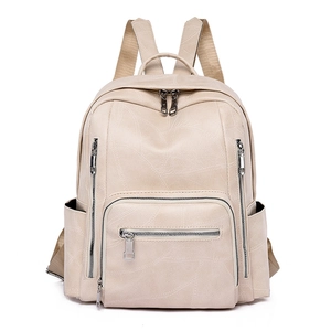 Zaino Di Moda Donna Pelle PU Grande Capacità Multi-Tasca Impermeabile Borsa Da Viaggio Stile Coreano Minimalista Antifurto