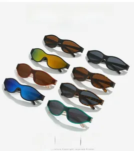 Detailed grid showing nine stylish cycling sunglasses in various lens colors and finishes