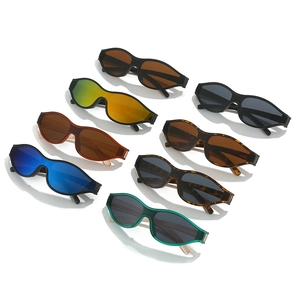 Minimalist sports cycling sunglasses in eight vibrant color combinations with UV400 lenses