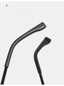 Détail des branches de lunettes noires brillantes ergonomiques pour un port confortable