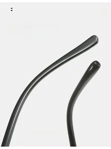 Macro detail of curved anti-slip TR90 temple tips for ergonomic and comfortable eyewear fit