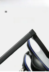 Detailed close-up of lightweight, super elastic black TR glasses frame with blue accent