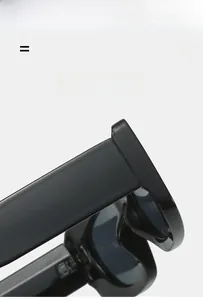 Detail view of durable black square sunglasses hinges with flexible texture material