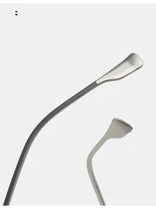 Detail of ergonomic curved metal temples with non-slip tips for comfortable eyewear fit