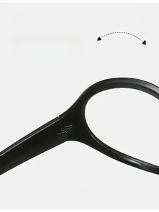 Detail showing the durable texture hinge of high-quality black Y2K wraparound frames