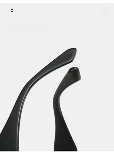Detailed macro view of curved sunglasses temple legs for comfortable and secure wear