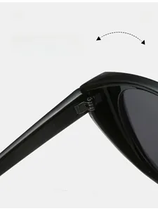 Gros plan des charnières métalliques durables sur les lunettes de soleil œil de chat