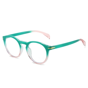 Vintage Round Full Frame Anti Blue Light Glasses PC Gradient Fashion Eyewear Lightweight Frame For Women Men