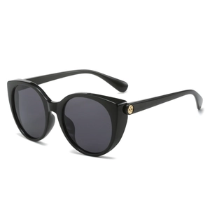 Lunettes De Soleil Œil De Chat Surdimensionnées Monture PC Verres Dégradés AC Protection UV400 Mode Décor Métallique Femmes
