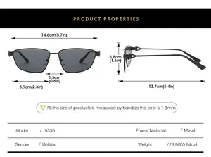 Detailed size guide and specifications for oversized irregular black arrow sunglasses