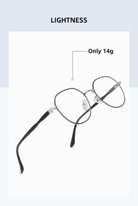 Macro view of ultra-light 14g black and silver metallic frame with polygonal design