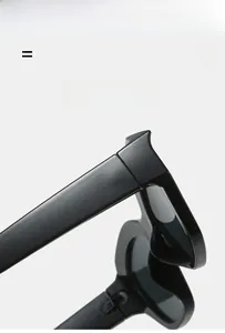 Detail of sleek black cat-eye sunglasses featuring wide temples and super elastic frame