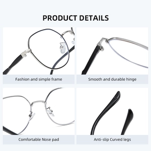 Modern metal eyeglass frame featuring slim round rims and comfortable silicone nose pads