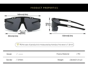 Detaillierte Größentabelle für Unisex Radsportbrillen mit Maßen und Gewichtsangaben