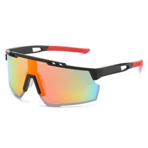 Sport Sonnenbrille UV400 PC Großer Rahmen Radbrille Blendfrei Outdoor Laufen Angeln Für Herren Damen Futuristisch
