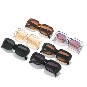 Collection of oversized square sunglasses with retro frames in diverse colors and finishes