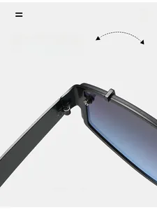 Détail des charnières métalliques durables sur une monture de lunettes de soleil noire