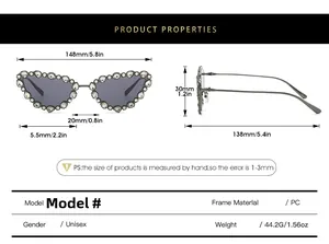 Tableau des tailles détaillé montrant les dimensions des lunettes œil de chat