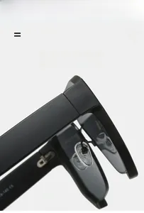 Detail of sturdy black punk sunglasses frame with silicone nose pads and CE mark