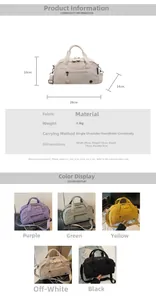 Detailed size specifications and multi-color options for the large canvas crossbody bag