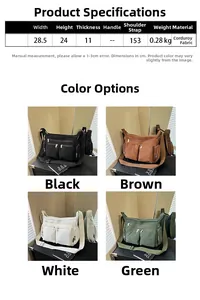 Tableau des tailles détaillé et options de couleurs pour sac en velours côtelé